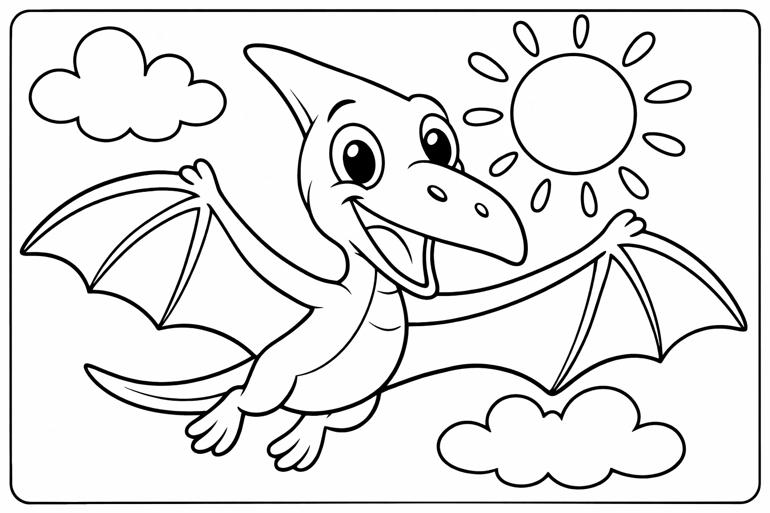 coloriage-pterodactyle Page 1