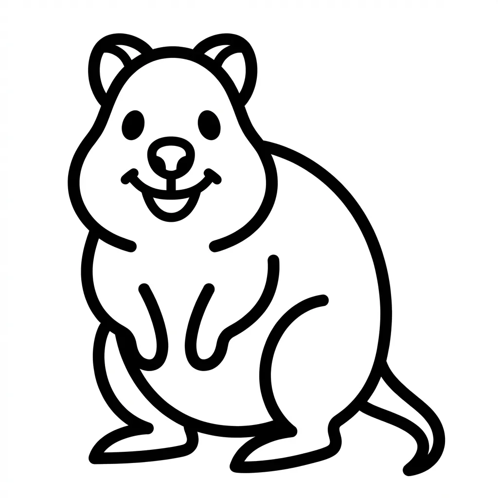 coloriage-quokka Page 1