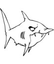 coloriage Requin  l'air froce