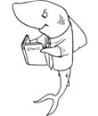 Coloriage Requin intellectuel