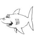 Coloriage Requin bleu dans la mer