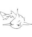 Coloriage Requin en pleine chasse