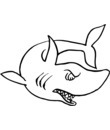 Coloriage Requin qui chasse ses proies