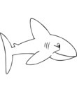 Coloriage Requin qui affiche un large sourire