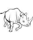 rhinoceros GIF gratuit a colorier