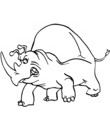 rhinoceros esquisse a colorier