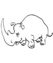 rhinoceros dessin impression et coloriage