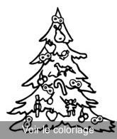 coloriage sapin-noel noir et blanc pour coloriage