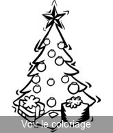 sapin de noel GIF gratuit a colorier