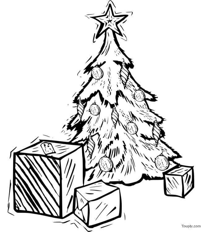 sapin-noel- - Coloriage a imprimer de Sapins de sapin-noel-