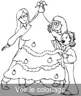 sapin de noel clip art a colorier