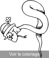 coloriage gentille petite vipère 