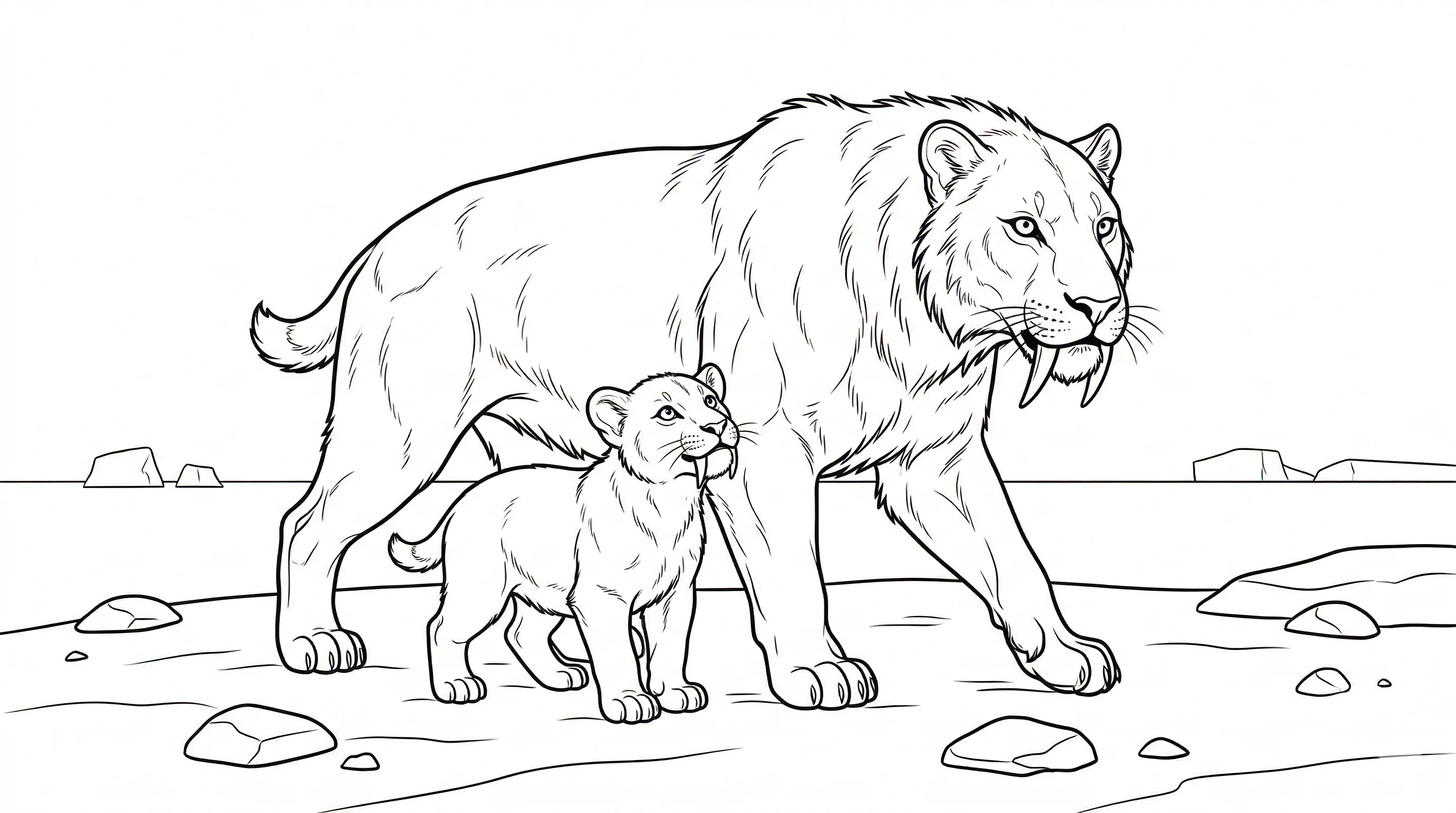 coloriage-smilodon Page 12