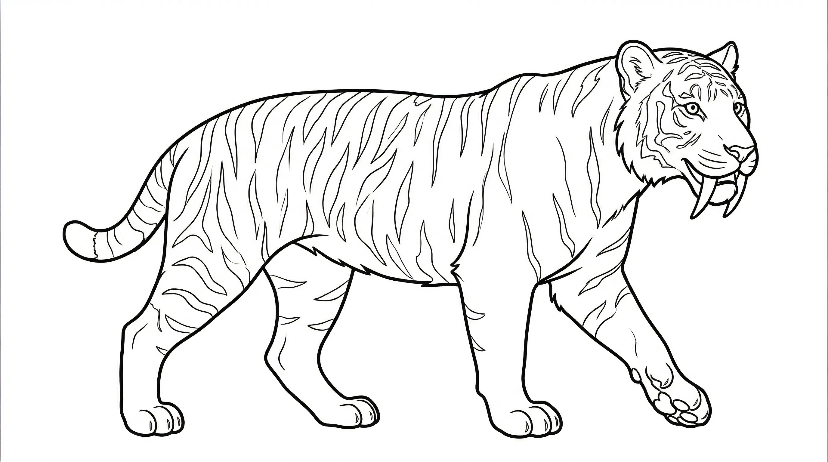 coloriage-smilodon Page 4
