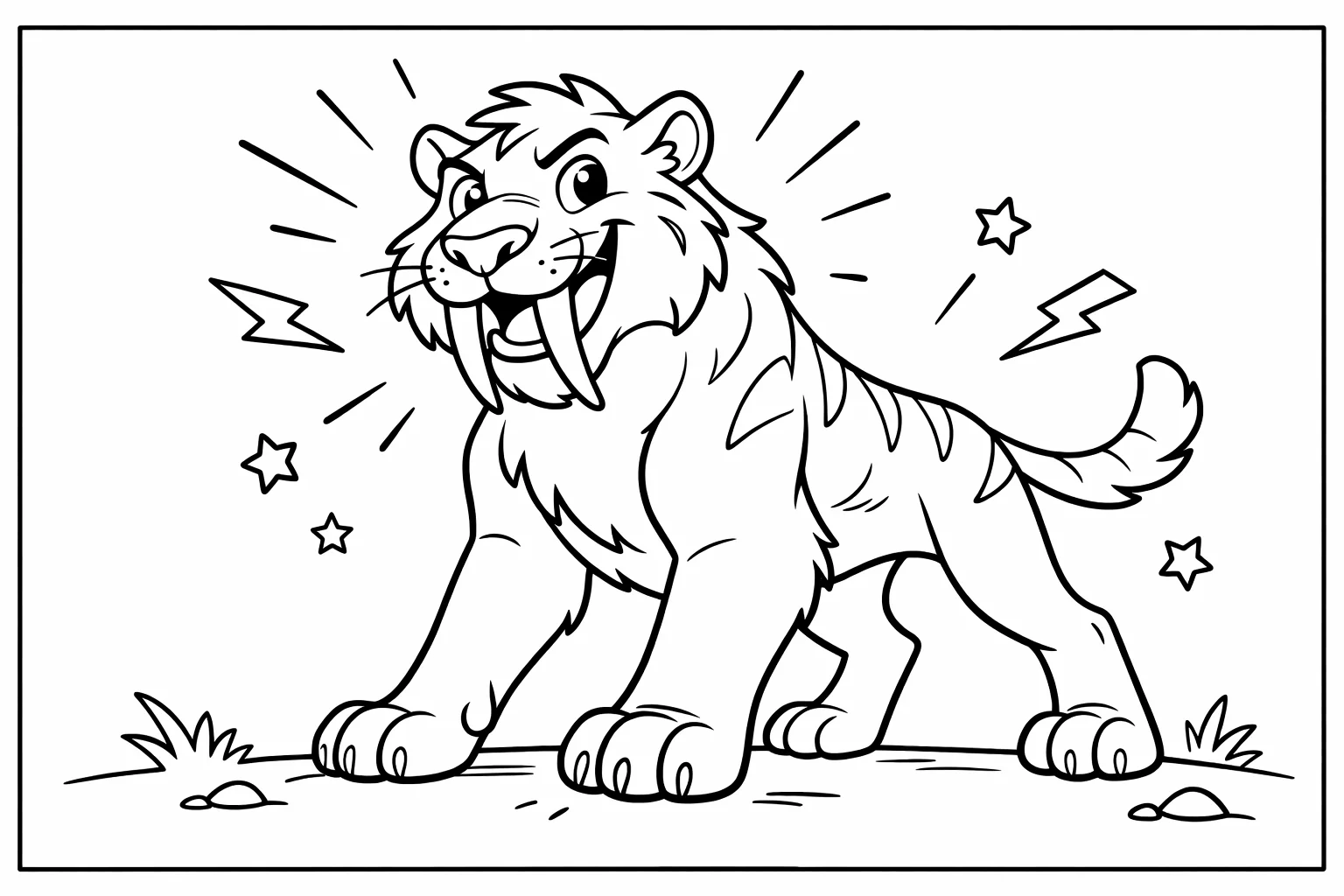 coloriage-smilodon Page 5