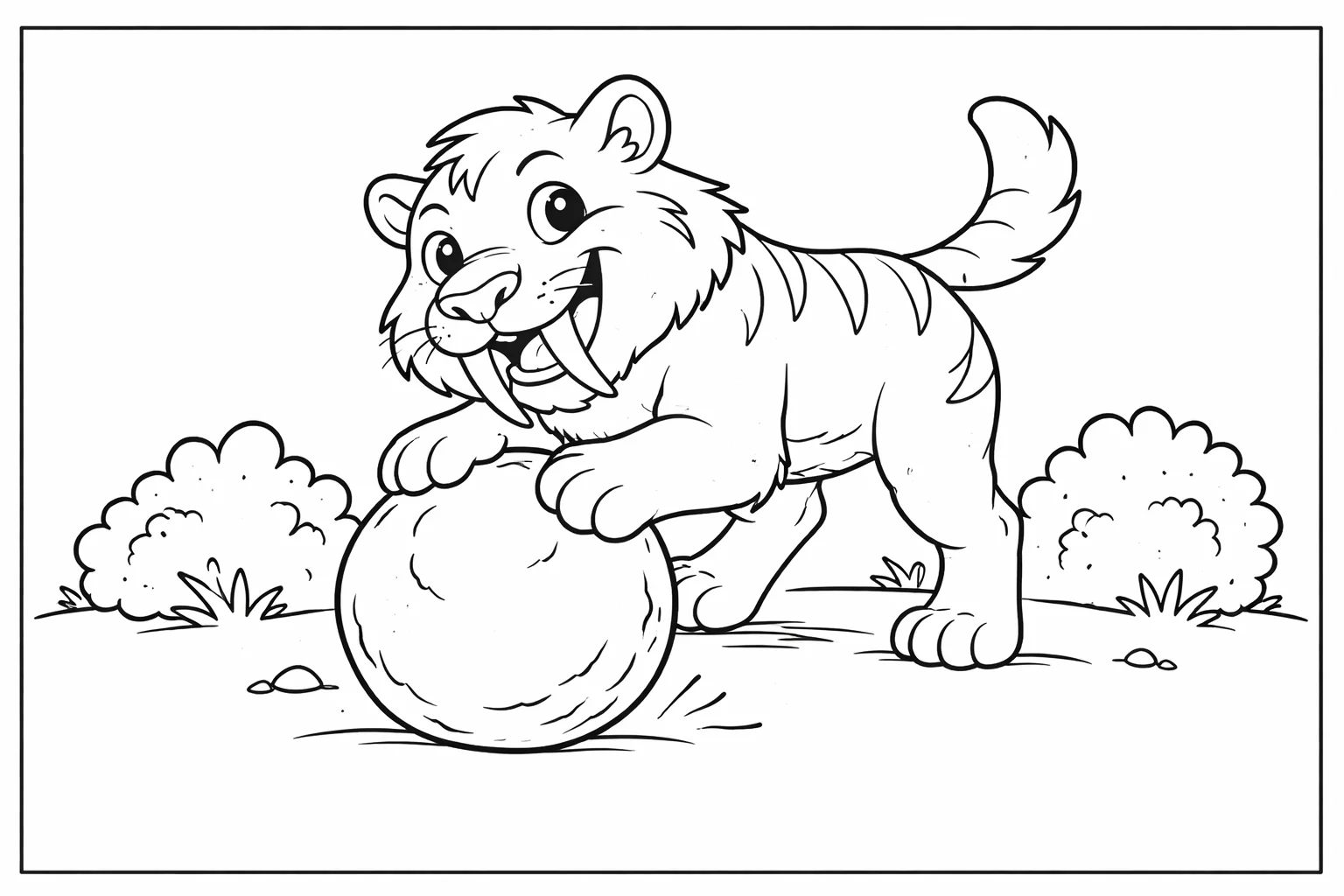 coloriage-smilodon Page 6