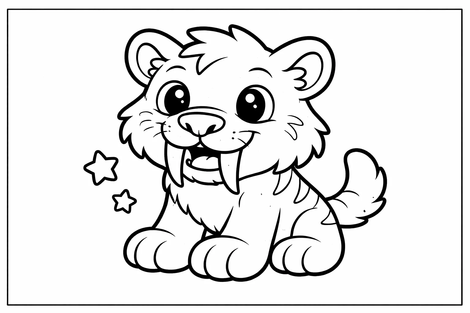 coloriage-smilodon Page 7