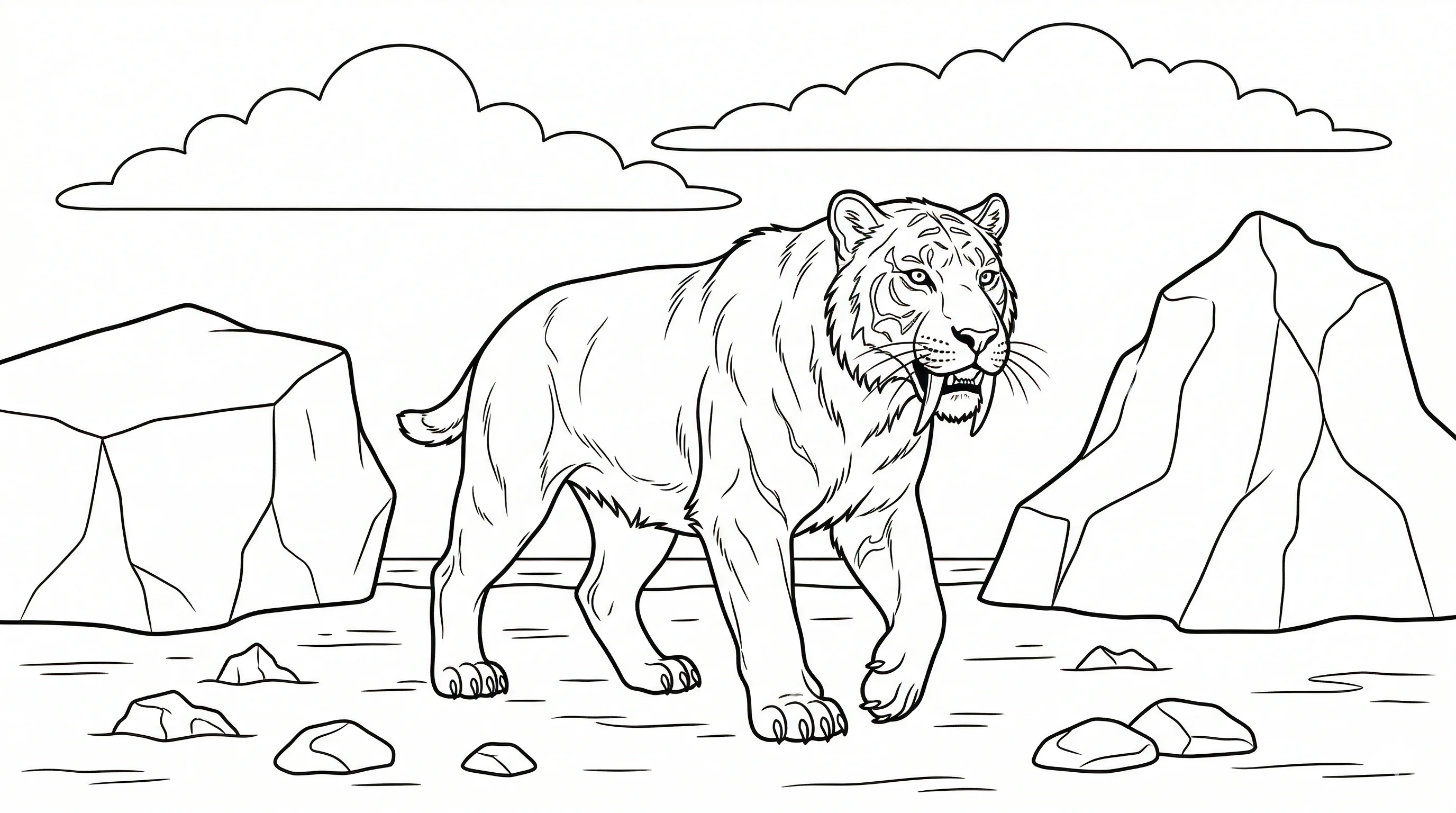 coloriage-smilodon Page 8