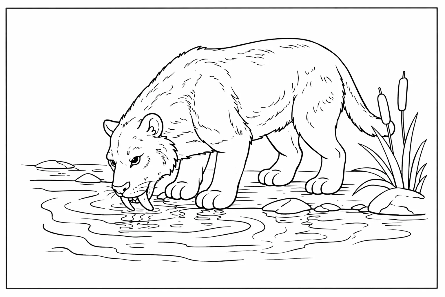 coloriage-smilodon Page 9