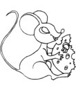 souris GIF gratuit a colorier