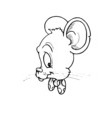 image GIF souris noir & blanc pour colorier