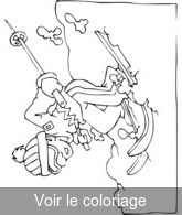 coloriage ski hors piste