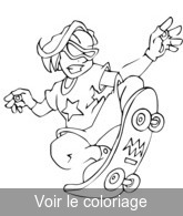 coloriage skate board