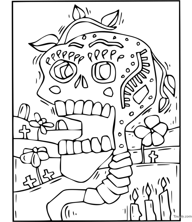 coloriage-squelette Page 1