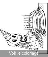 Coloriage Squelette avec toile d'arraignée | Toupty.com