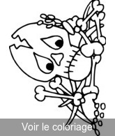 Coloriage Squelette en tas d'os | Toupty.com