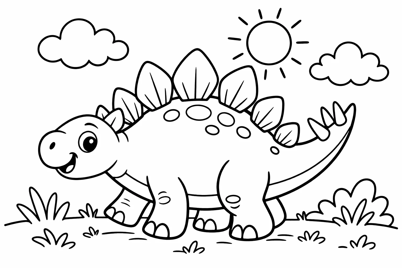 coloriage-stegosaure Page 1