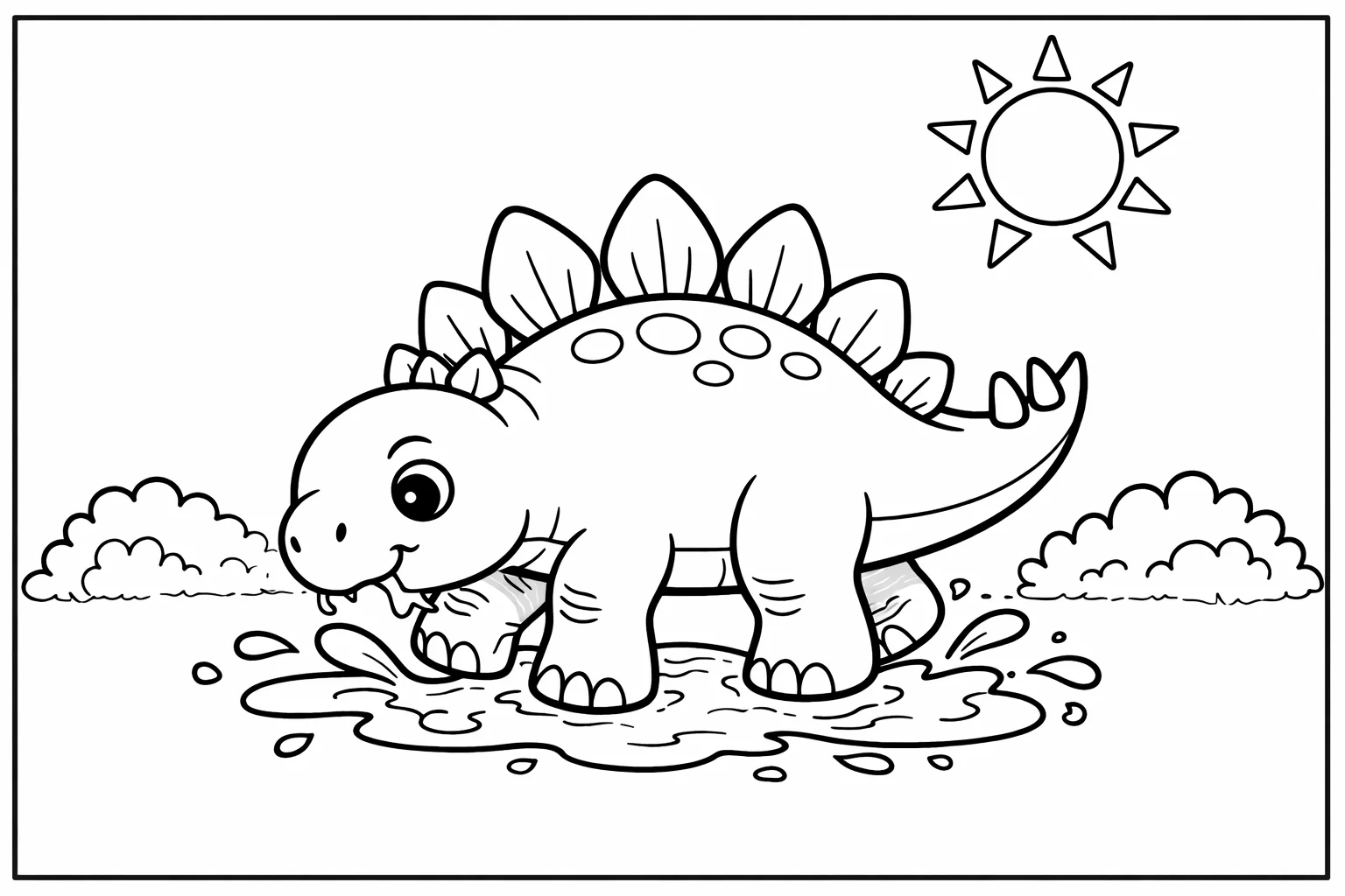 coloriage-stegosaure Page 10