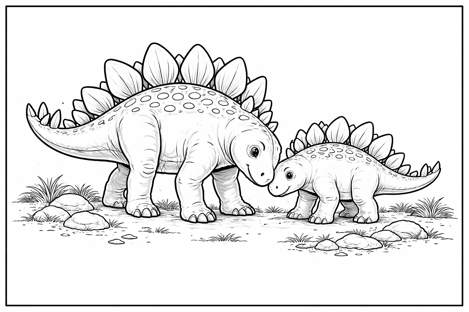 coloriage-stegosaure Page 12