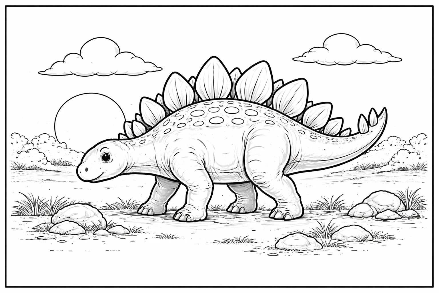 coloriage-stegosaure Page 16