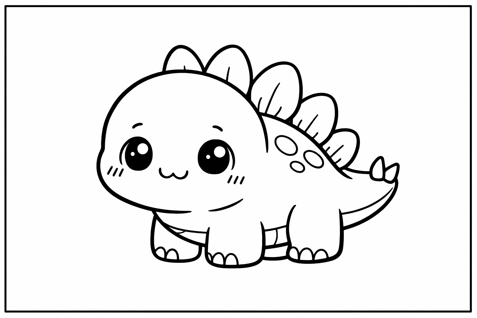 coloriage-stegosaure Page 2