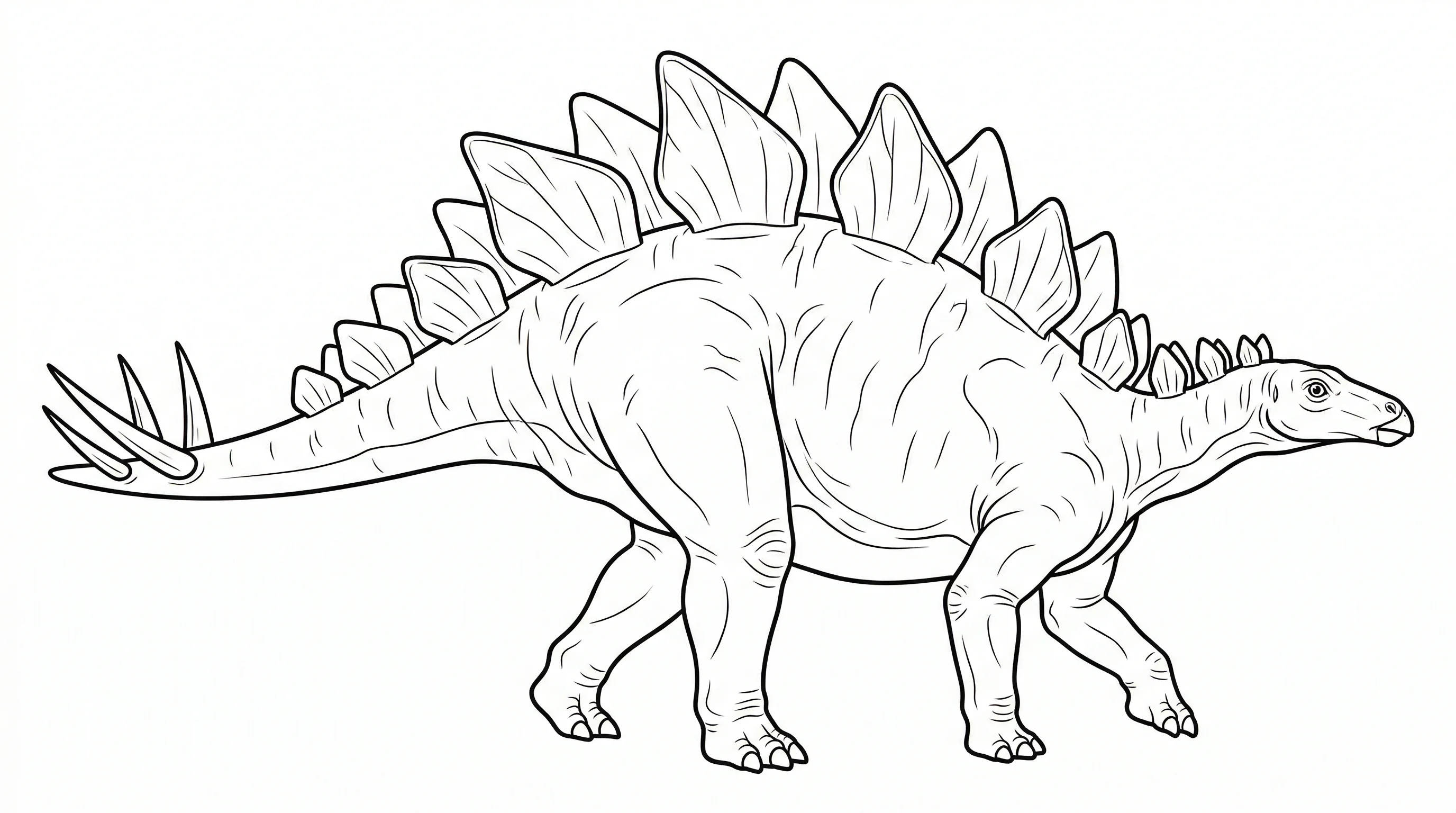 coloriage-stegosaure Page 4