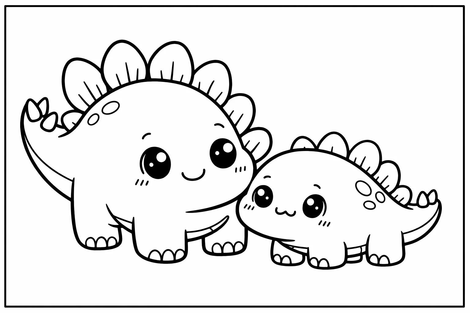 coloriage-stegosaure Page 5