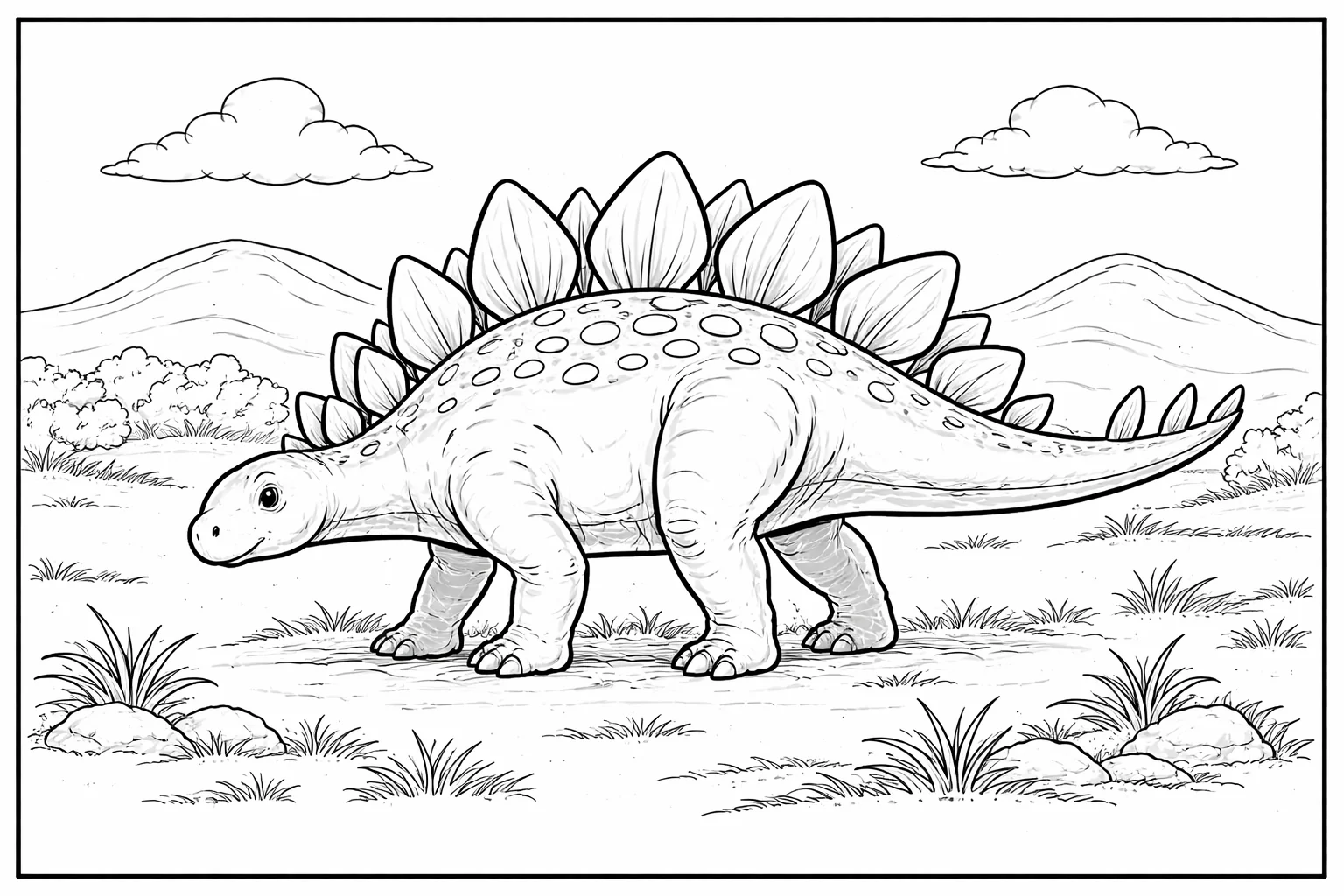 coloriage-stegosaure Page 8