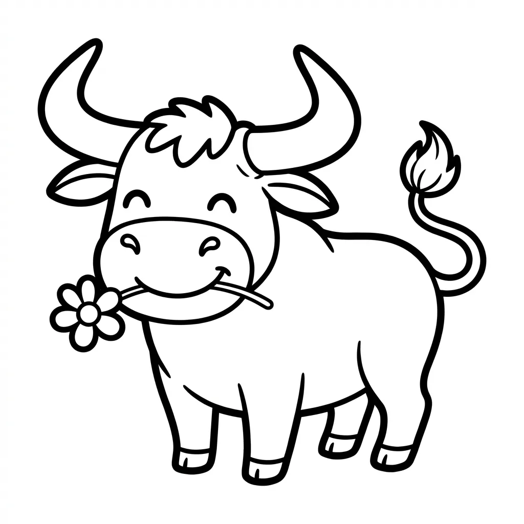 coloriage-taureau Page 1