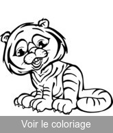 coloriage Petit tigre