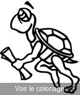 coloriage image tortue messagère