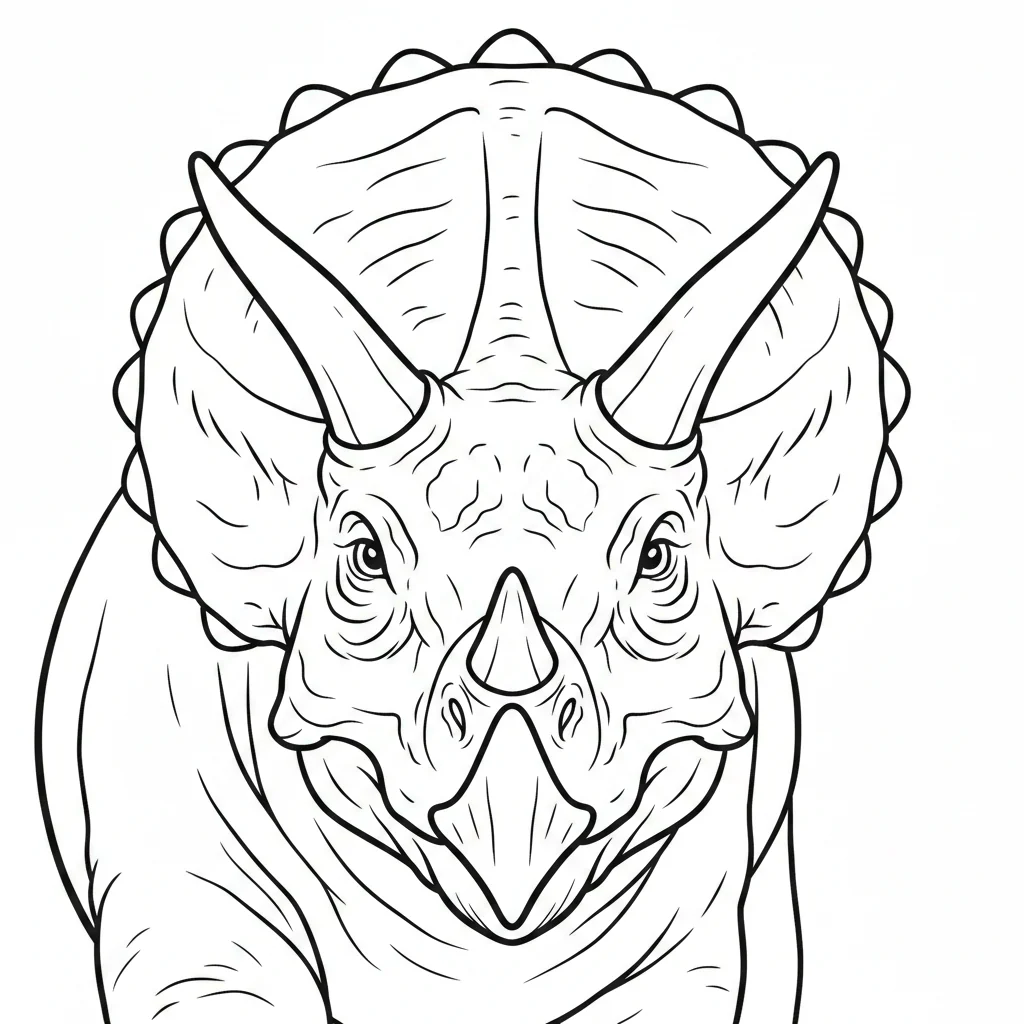 coloriage-triceratops Page 1