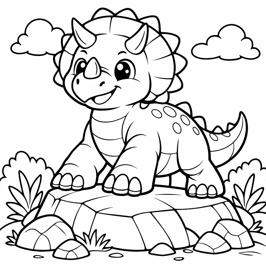coloriage-triceratops Page 10