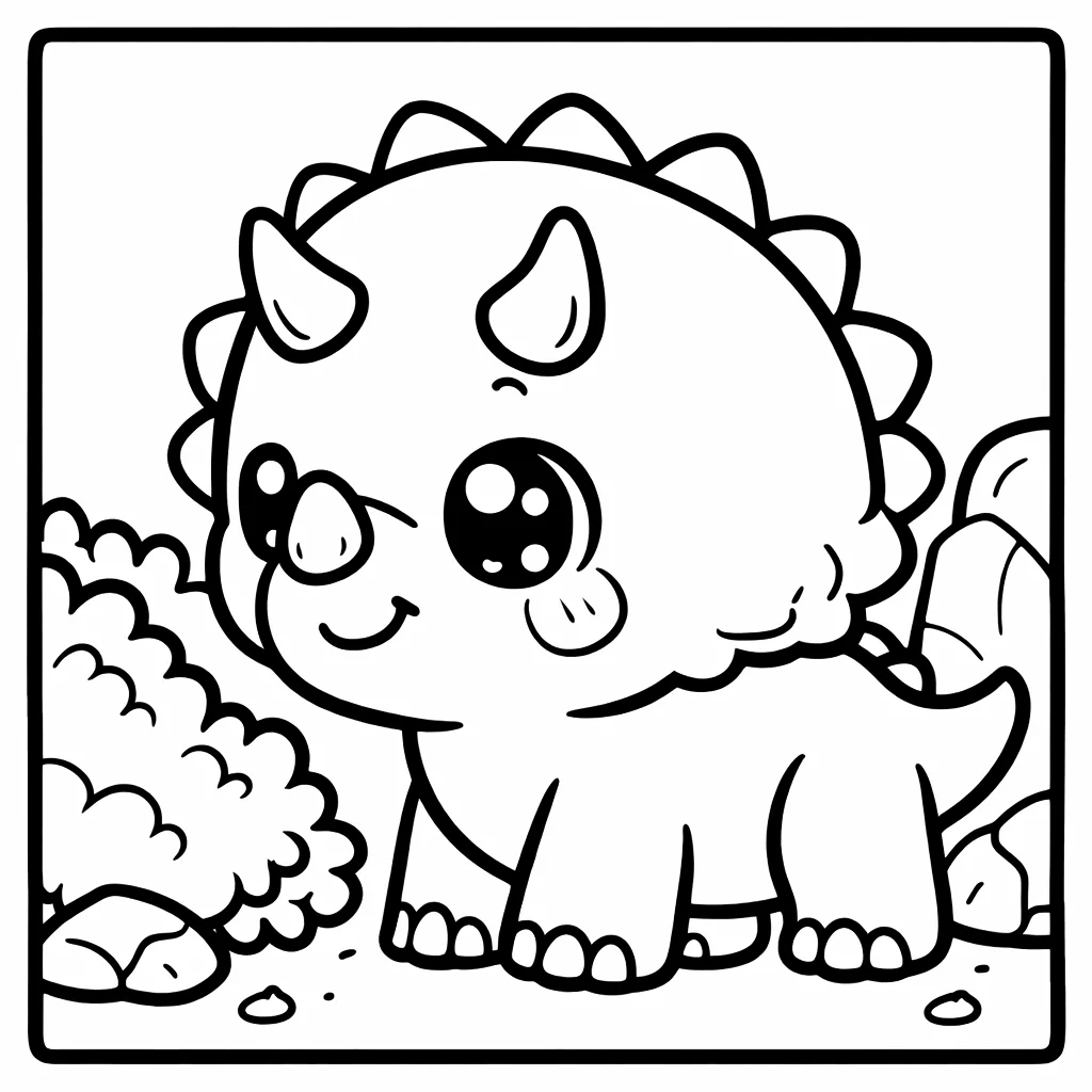 coloriage-triceratops Page 3