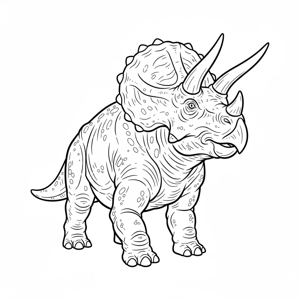 coloriage-triceratops Page 4