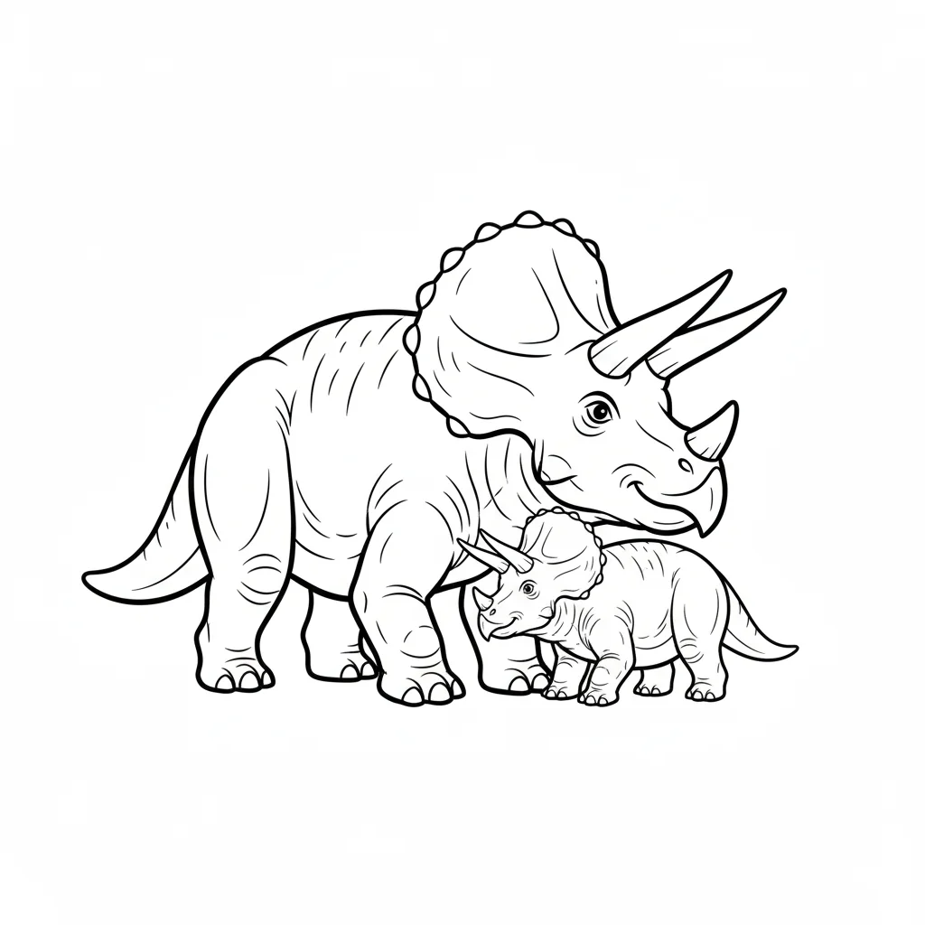 coloriage-triceratops Page 5