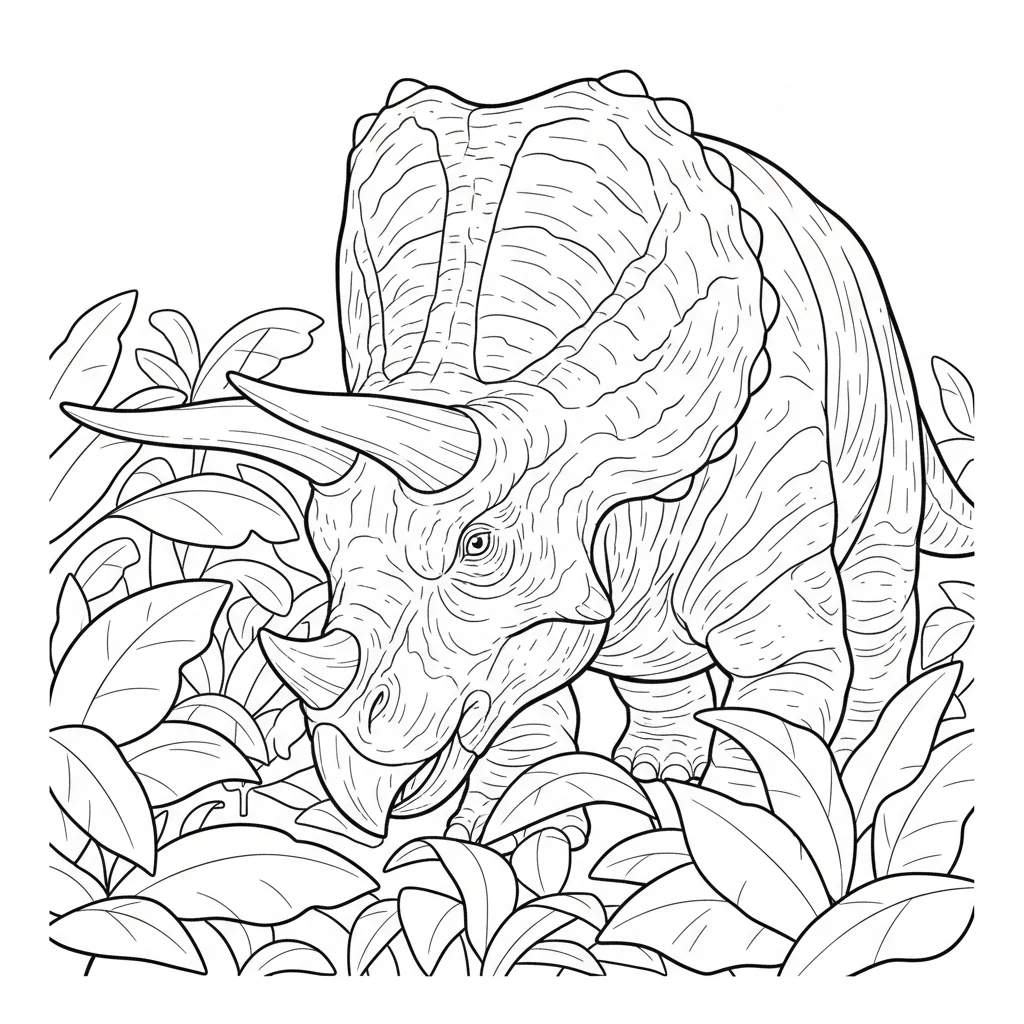 coloriage-triceratops Page 6
