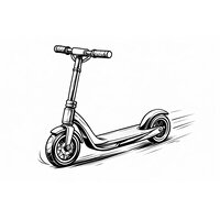 Coloriage trottinette sportive semi-réaliste