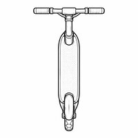 Coloriage trottinette vue de dessus
