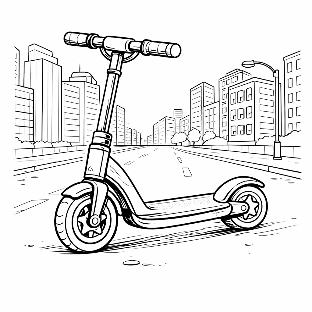 coloriage-trottinette Page 16